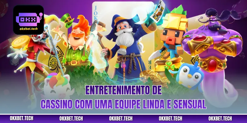 Entretenimento de cassino com uma equipe linda e sensual